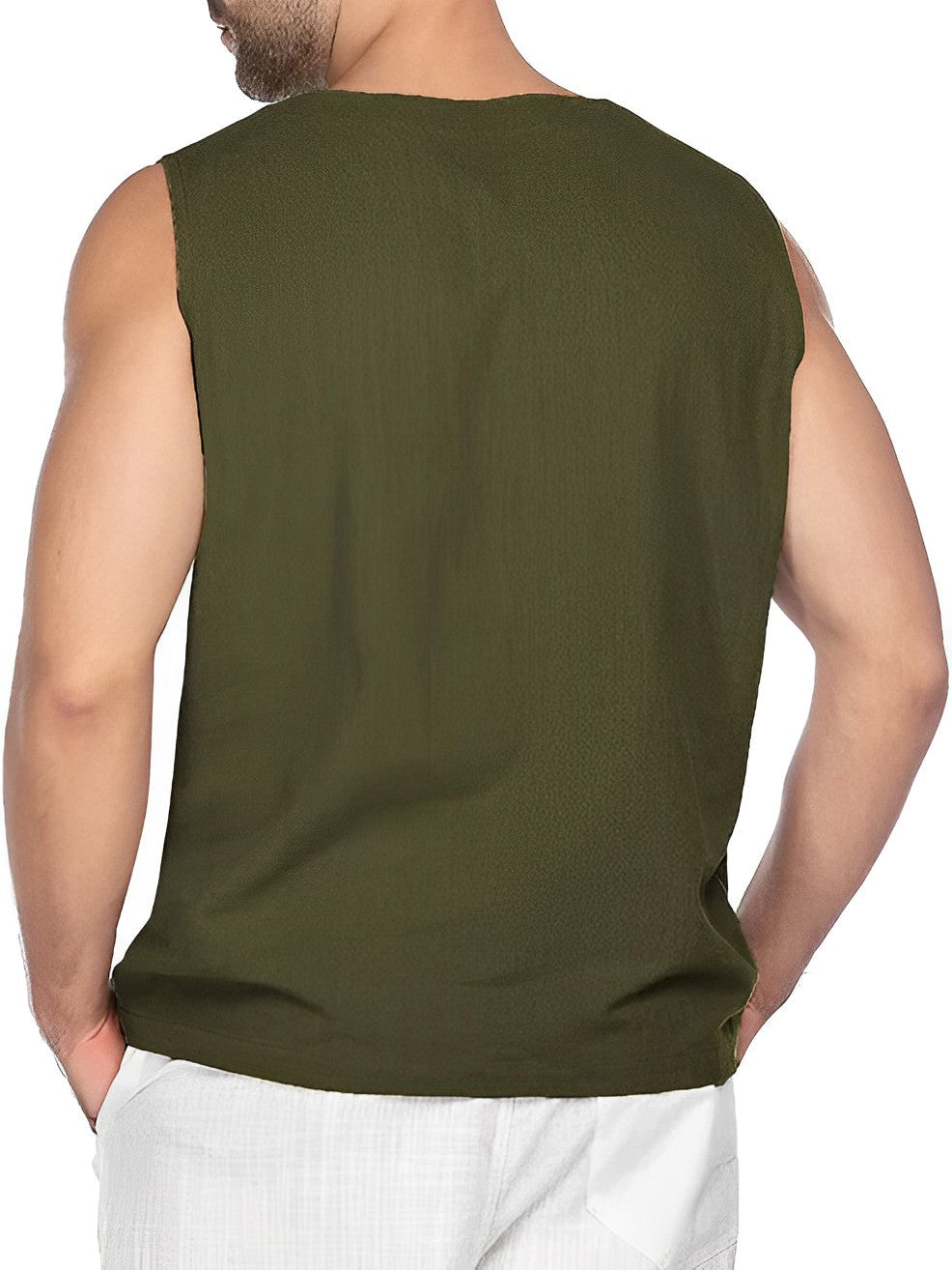 Haut Homme Coton Respirant Manches Courtes Casual 2