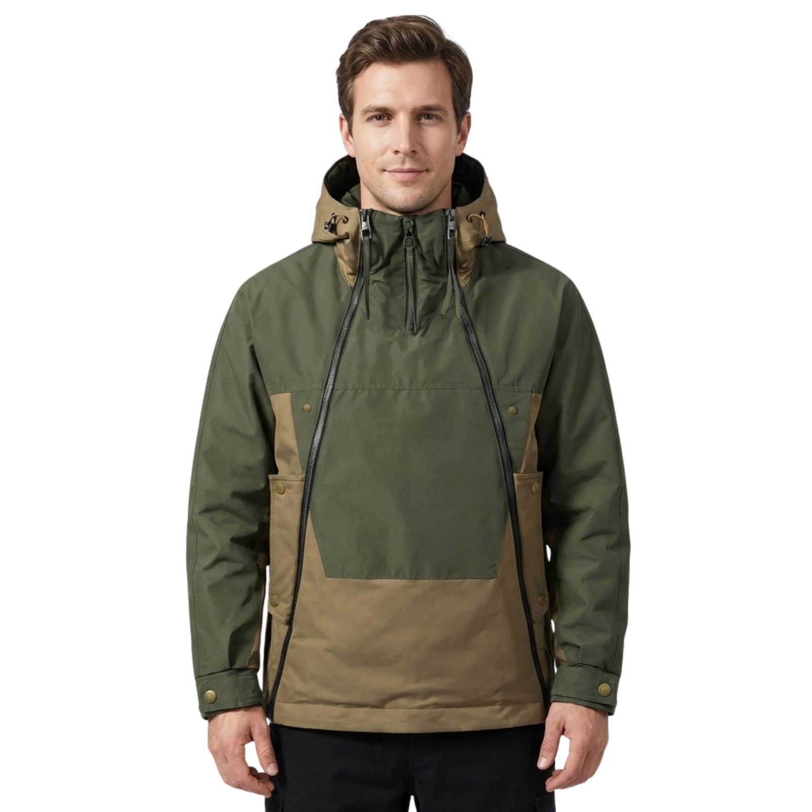 Veste Homme Anorak Décontractée Rembourrée avec Poches
