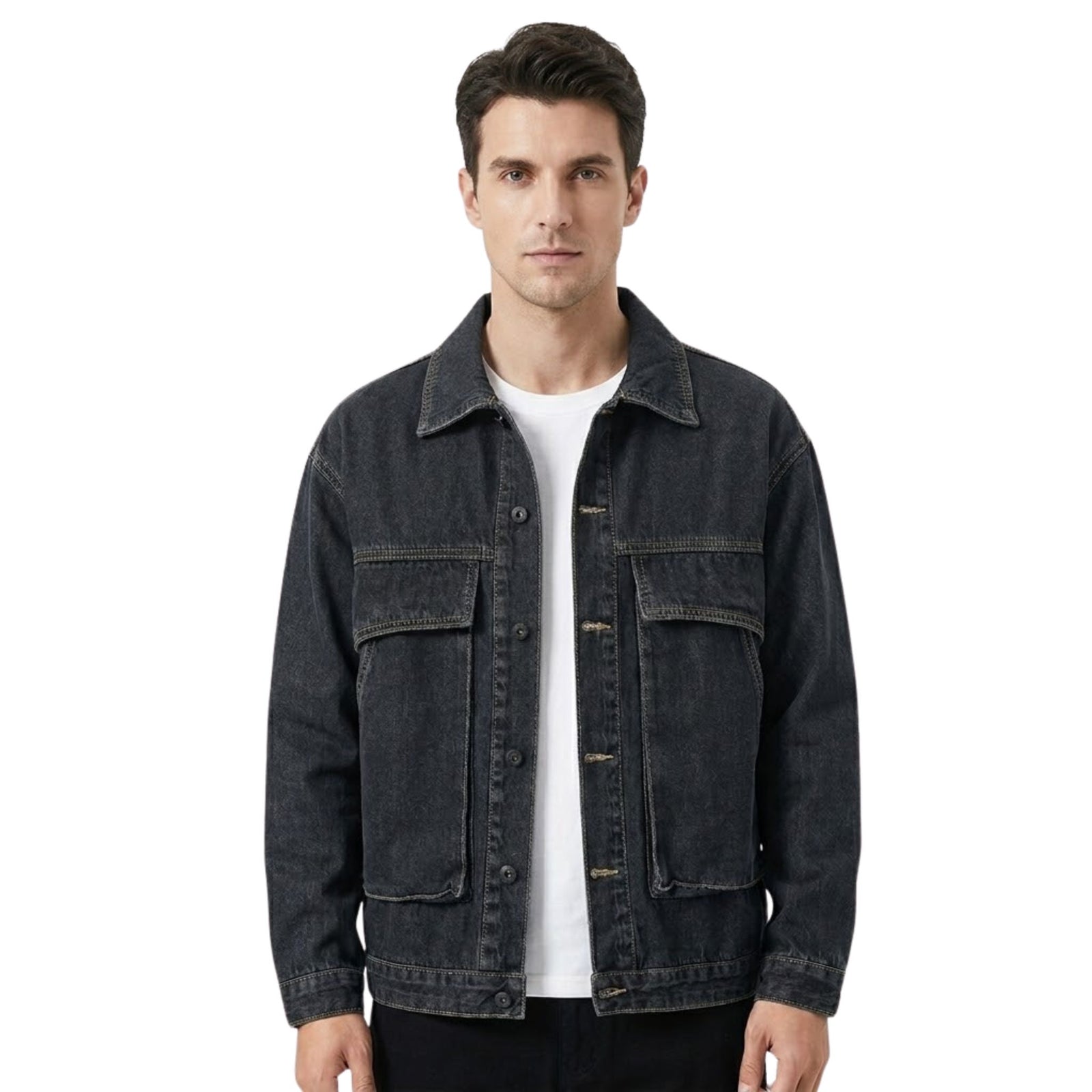 Veste en Jean Cargo Urbaine