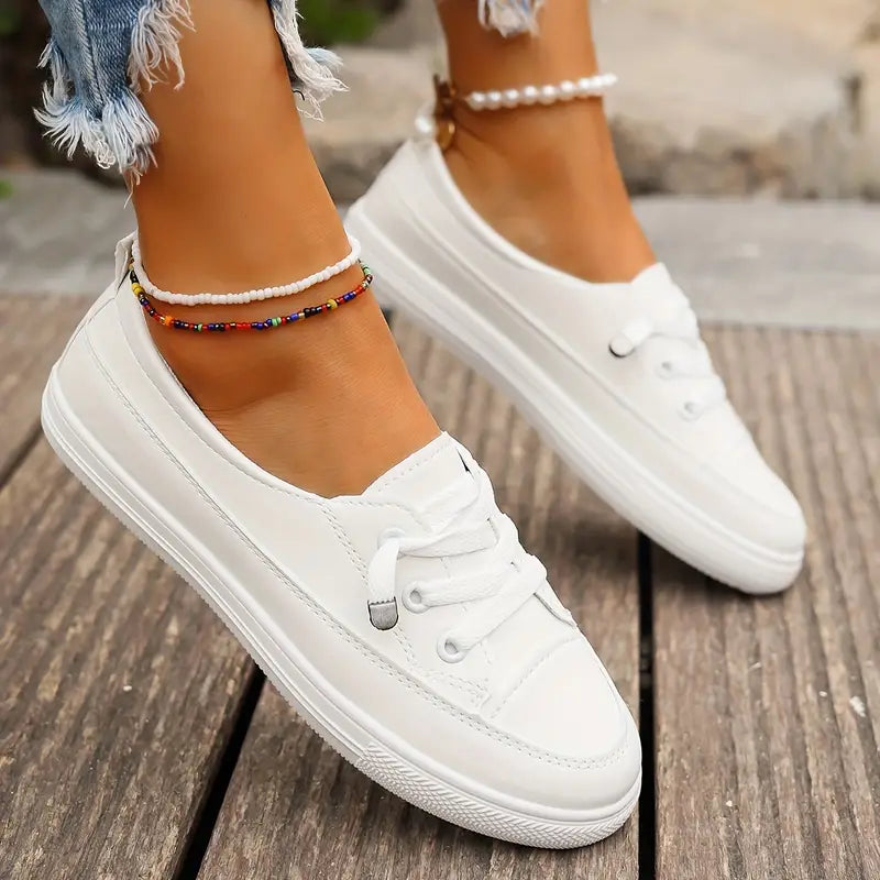 Chaussures Décontractées Plates Femme Confortables en Cuir Artificiel 3