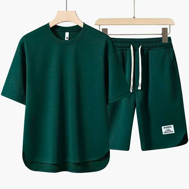 Ensemble Été Homme Deux Pièces Coton Élégant et Confortable 1