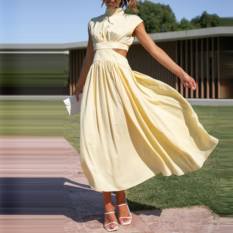 Variant image for Robe d'Été Femme Élastique Longue Chic Coton Doux-13