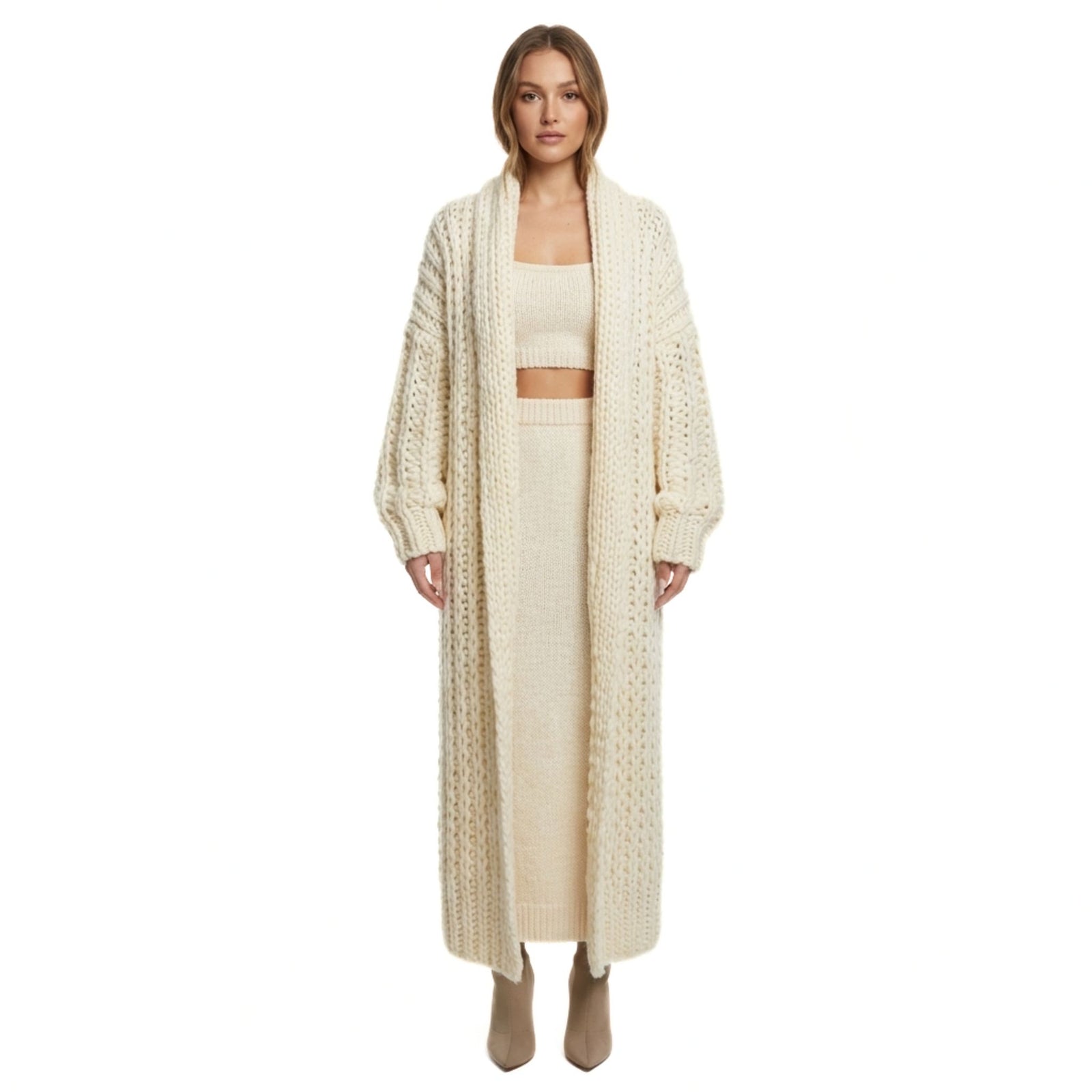 Cardigan Femme Col Châle Chic avec Manches Cloche