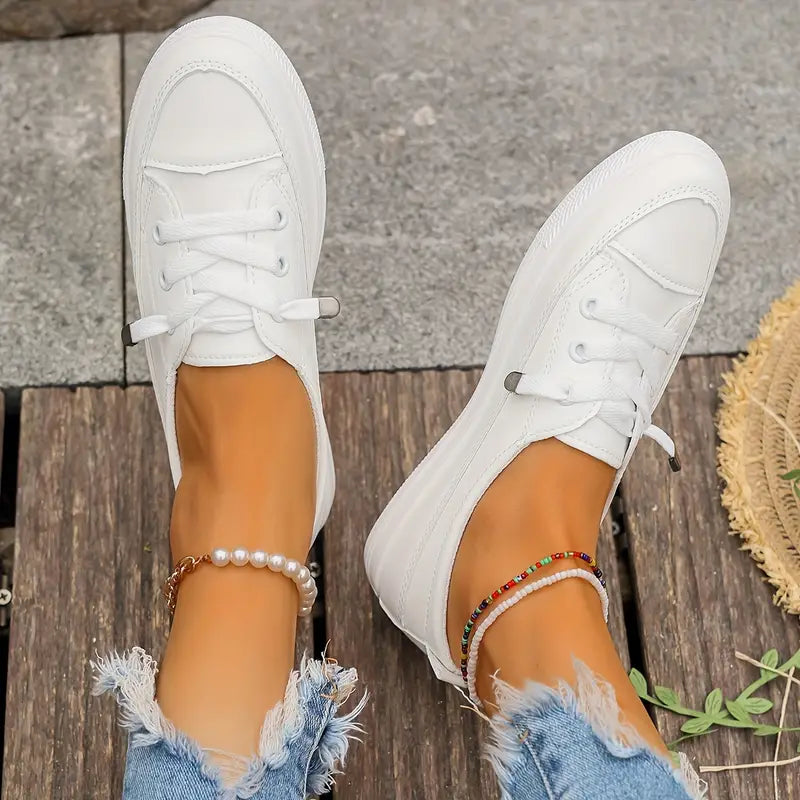Chaussures Décontractées Femmes Plates Cuir Artificiel 2