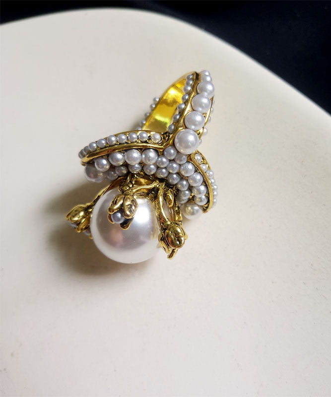 Bagues Femme Style Floral avec Perles 1