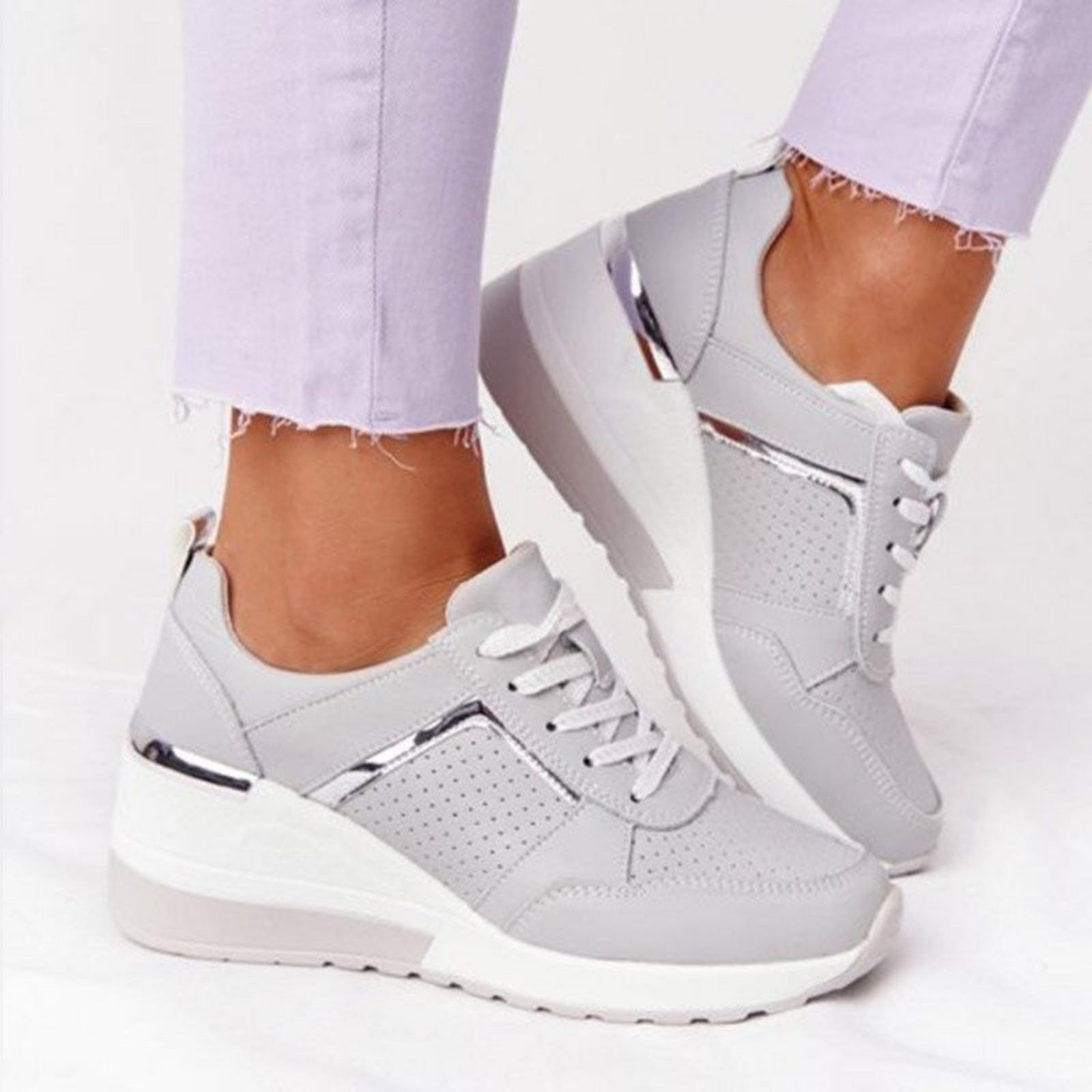 Baskets Compensées Femme Chic 3