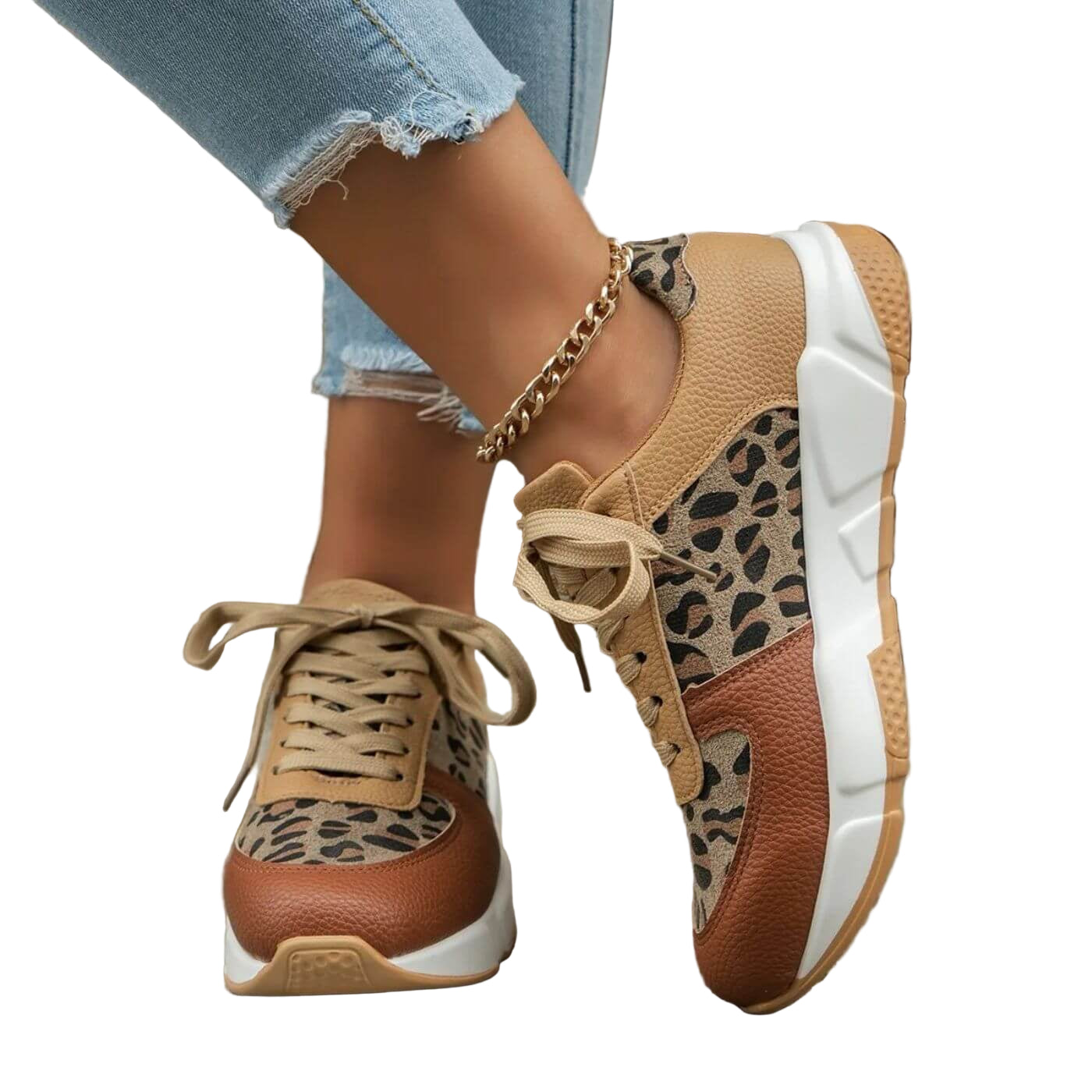 Baskets Femme Imprimé Léopard Tendance 0