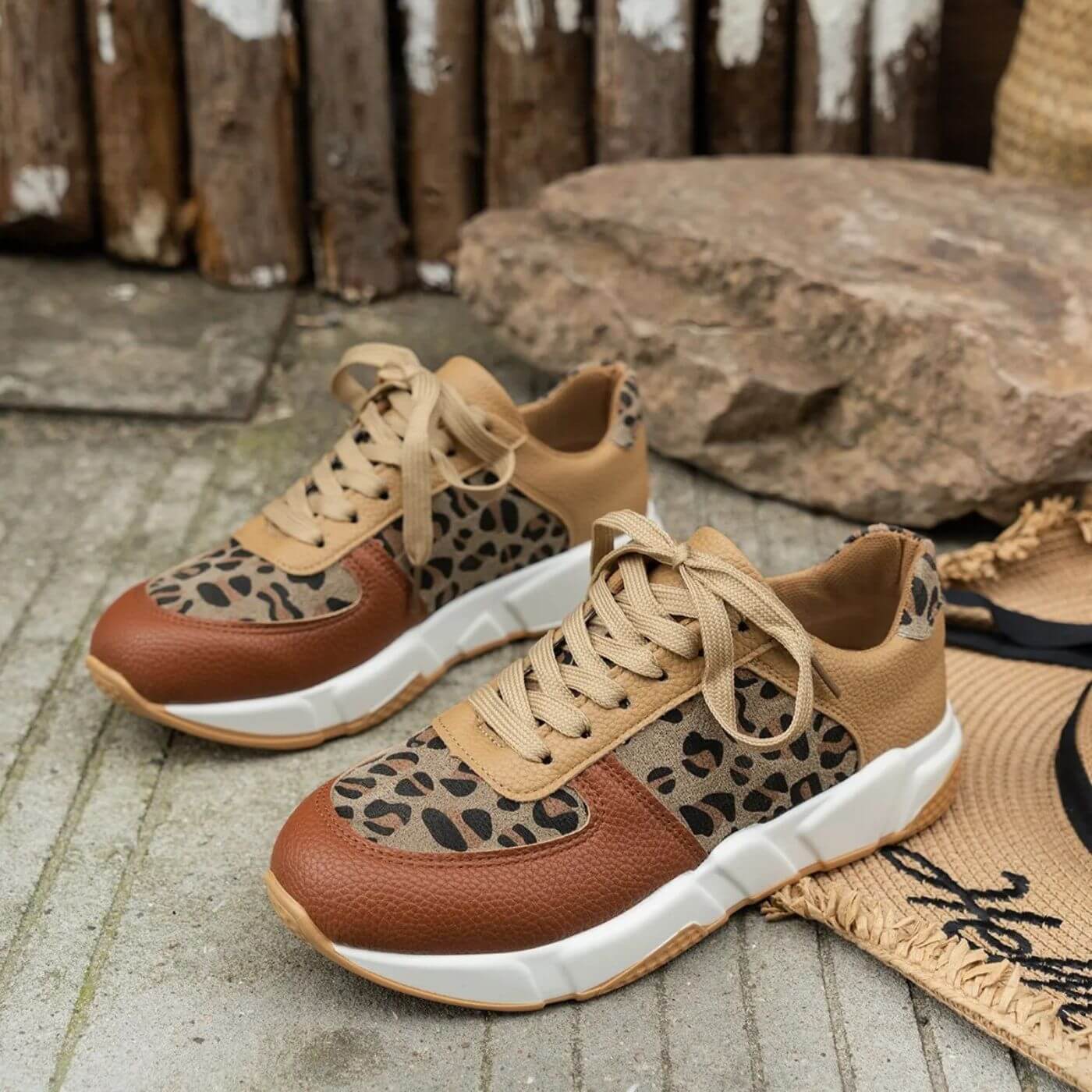 Baskets Femme Imprimé Léopard Tendance 2