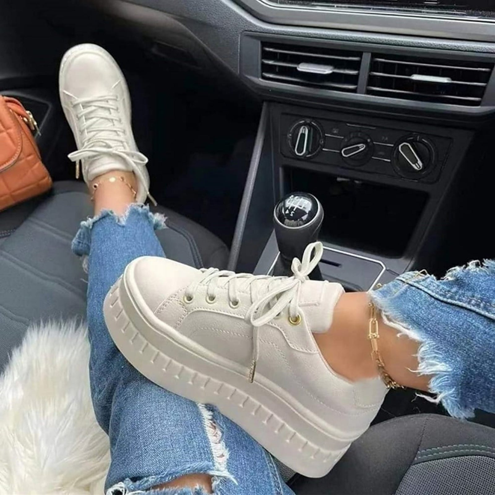 Baskets Femme Mode Semelle Épaisse Casual Chic 2
