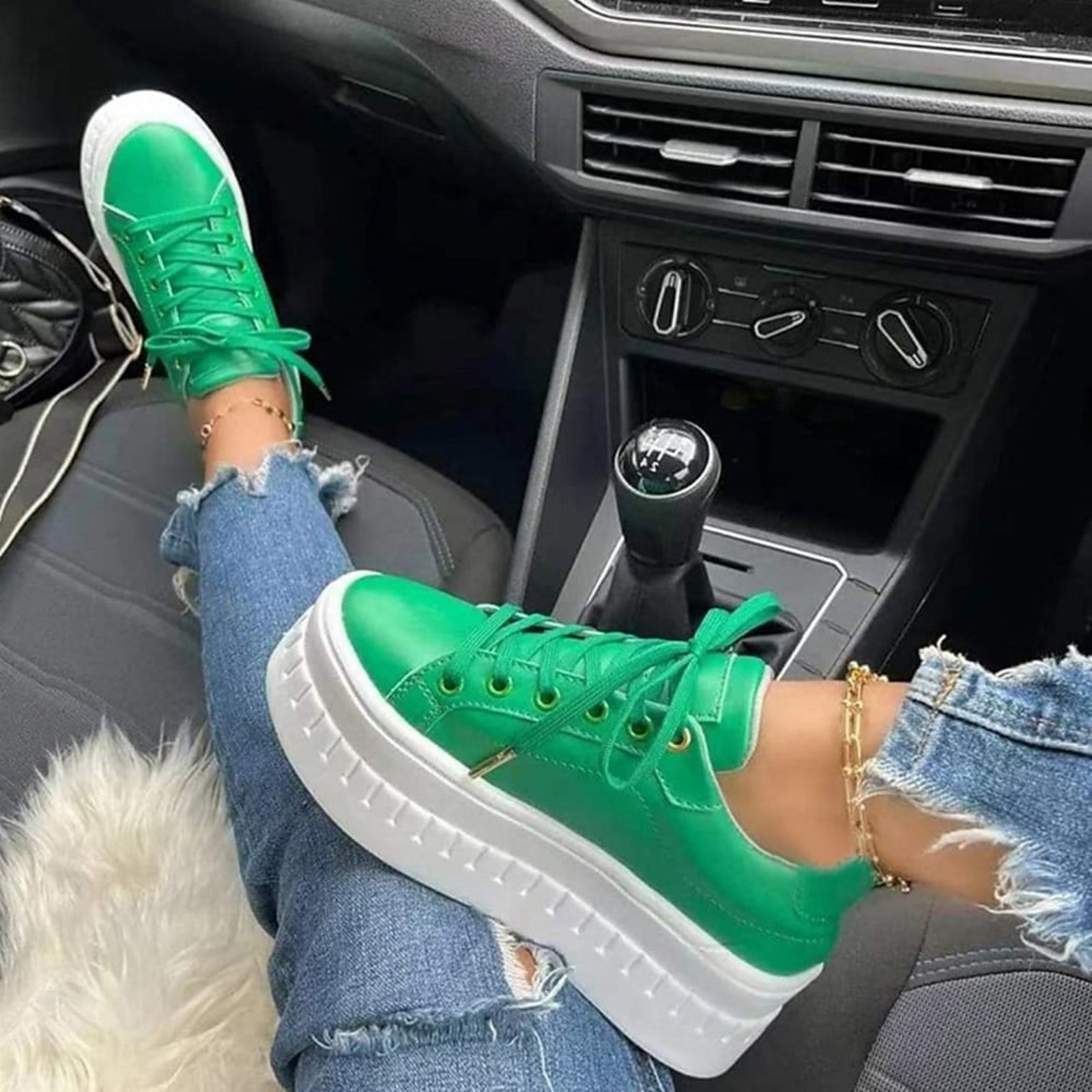 Baskets Femme Mode Semelle Épaisse Casual Chic 4
