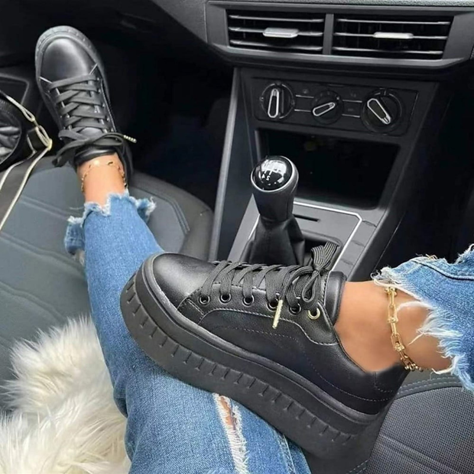 Baskets Femme Mode Semelle Épaisse Casual Chic 5