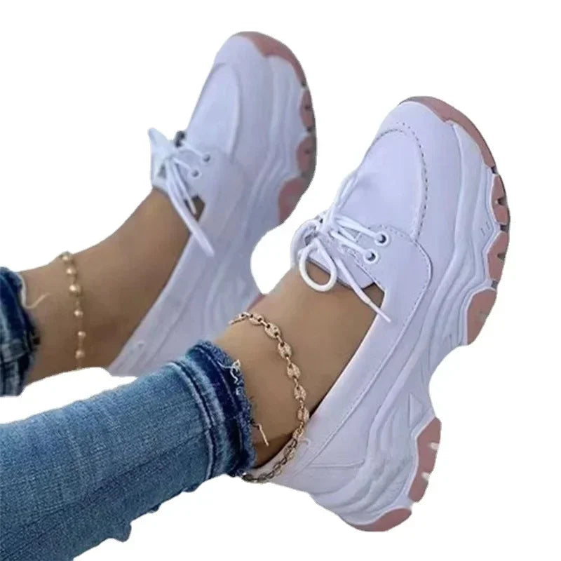 Baskets Femme Plateforme Casual Respirantes 4