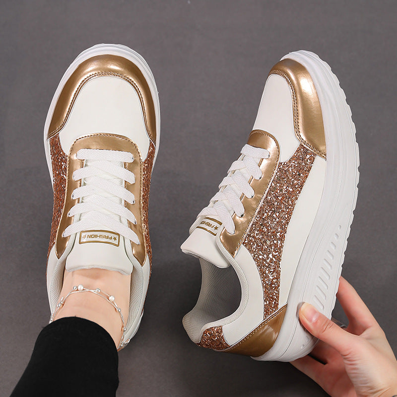 Baskets Femme Scintillantes Confortables Style Moderne 1