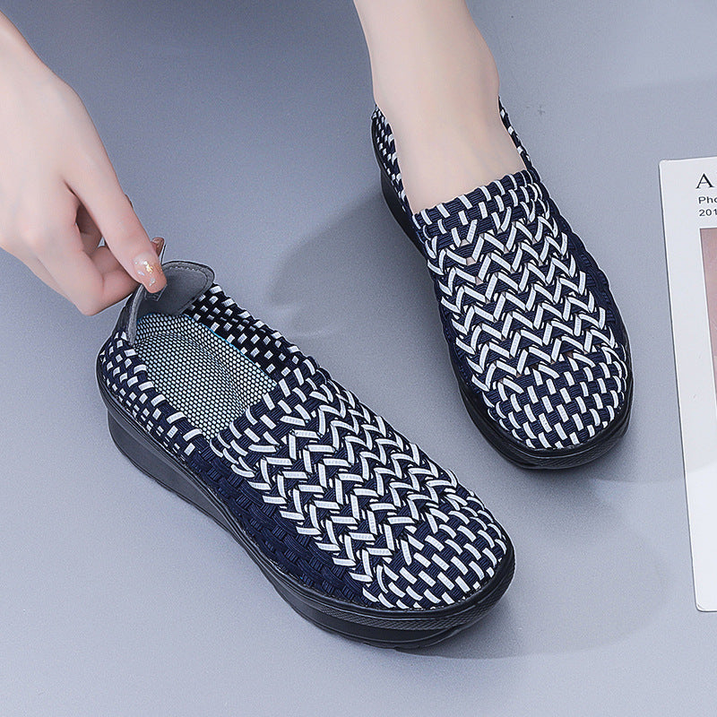 Baskets Femme Slip-On Tressées Confortables 4