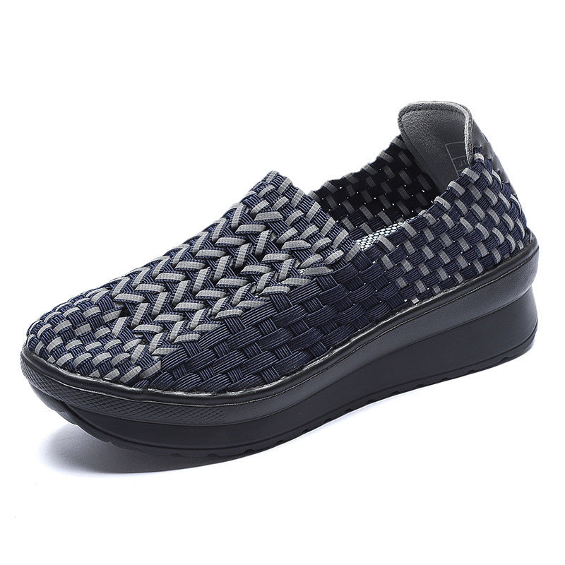 Baskets Femme Slip-On Tressées Confortables 5