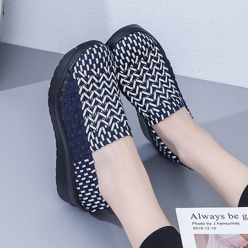Baskets Femme Slip-On Tressées Confortables 6