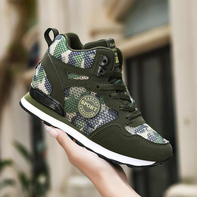 Baskets Femmes Hautes Camouflage Tendance 3
