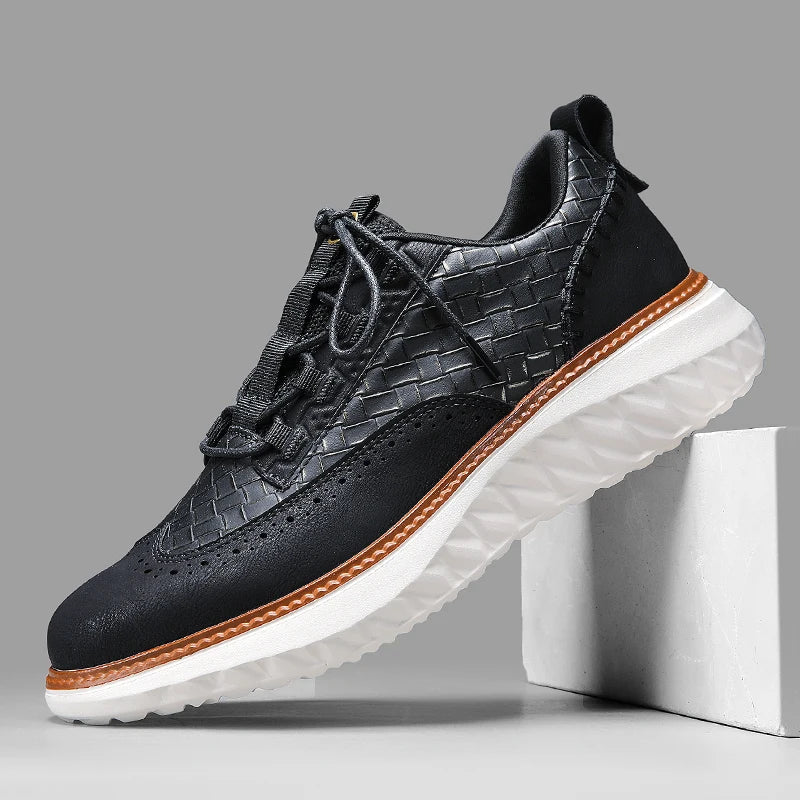 Baskets Pour Hommes Patchwork Tissé Sportif 10