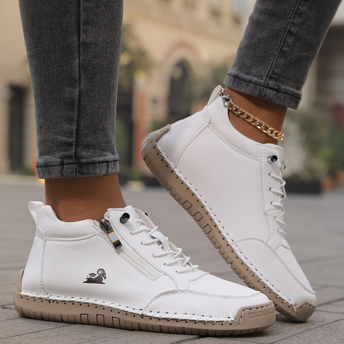 Baskets de Marche Zippées pour Femmes Printemps 12