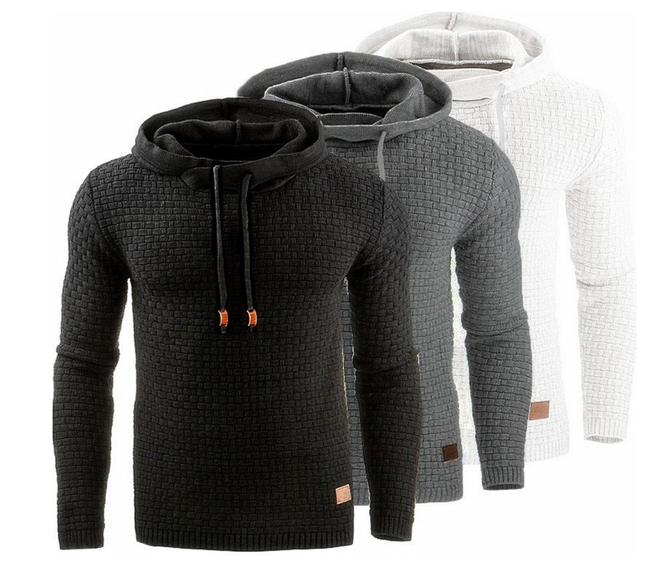 Sweat à Capuche Homme Confortable en Coton Mélangé-1