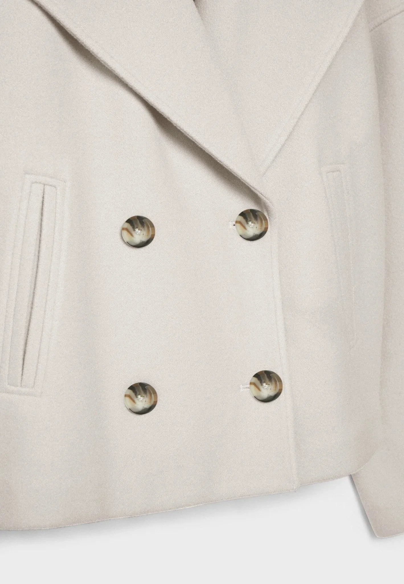 Blazer Femme Court à Double Boutonnage Chic 3