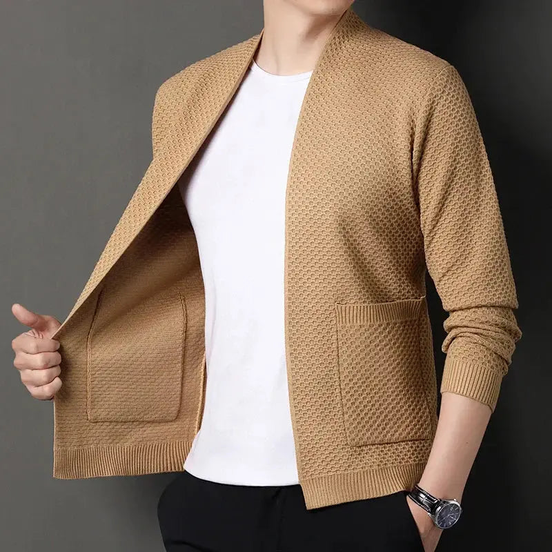Blazer Homme Classique Style Jacquard Décontracté 2