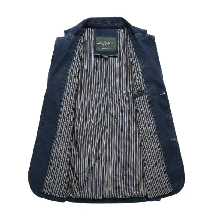 Blazer pour hommes en denim décontracté 3