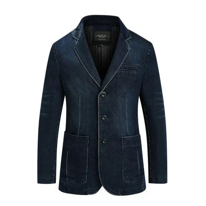 Blazer pour hommes en denim décontracté 6