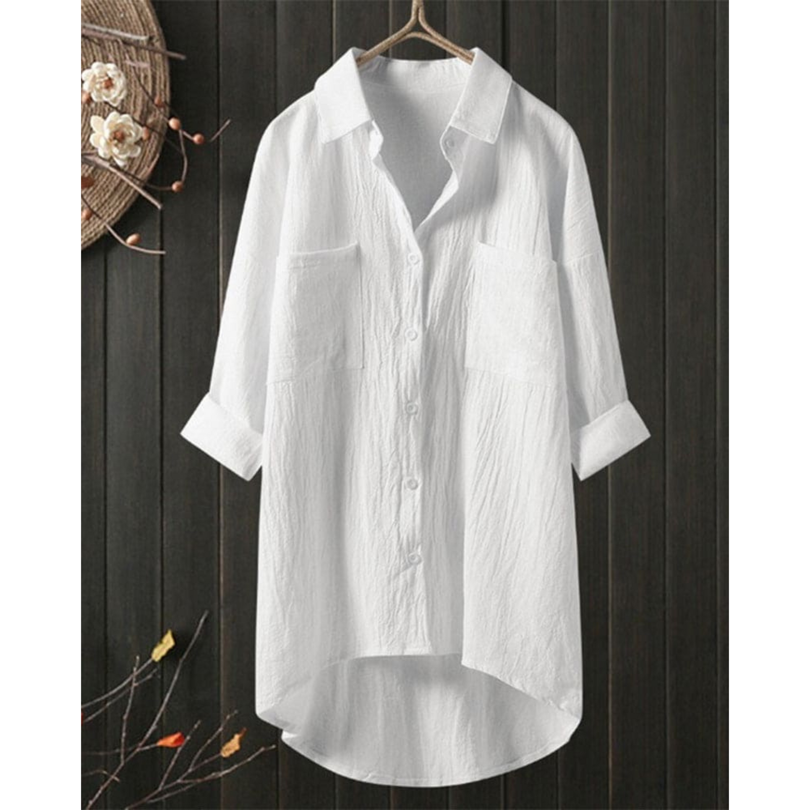Blouse Femme Fluide à Manches Longues 0