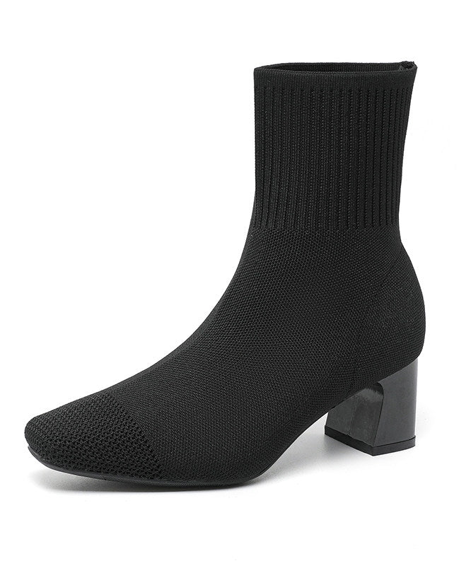Bottes Femme Style Maille Souple Grandes Tailles 4