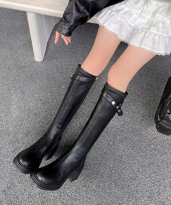 Bottes Femme à Semelle Épaisse Style Moderne 1