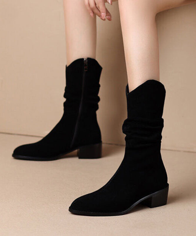 Bottes Hiver Femme à Talon Épais, Confortables et Tendance 1