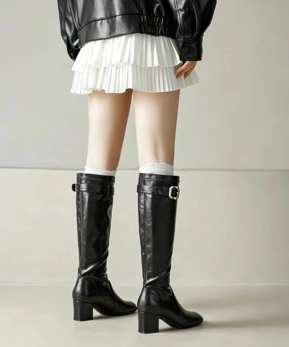 Bottes d'équitation vintage à bout rond pour femme 3
