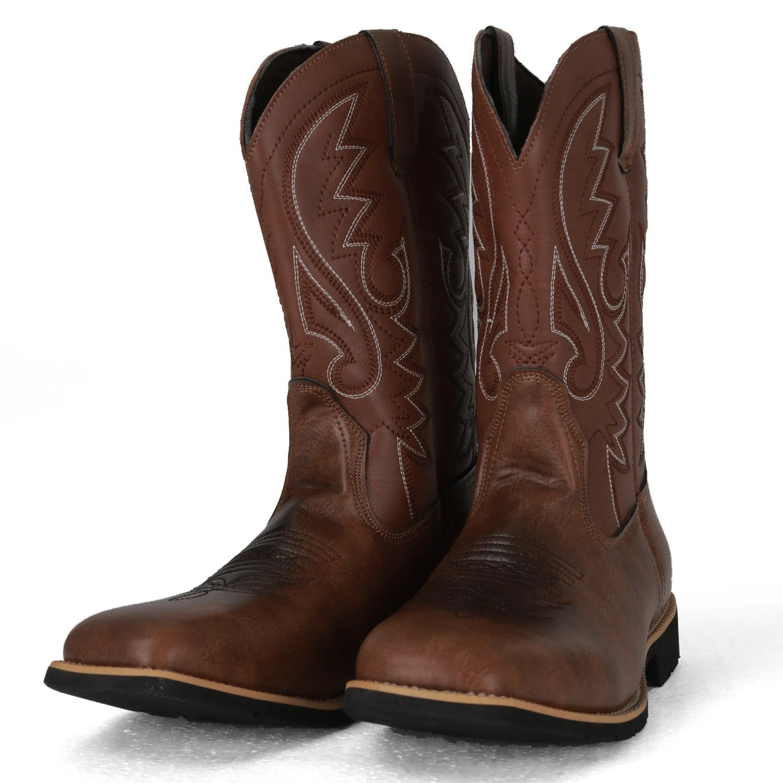 Bottes de cowboy en similicuir pour hommes 1