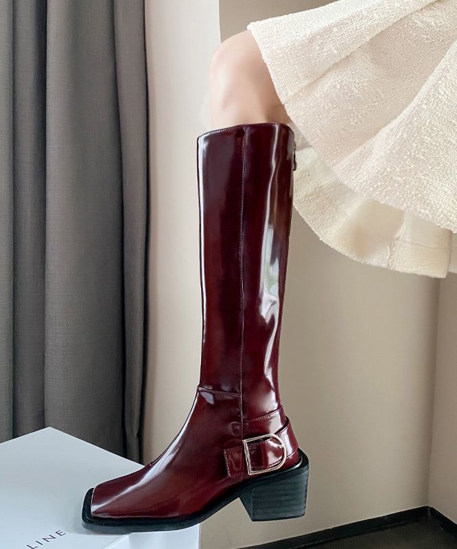 Bottes pour femmes en cuir avec fermeture éclair 4