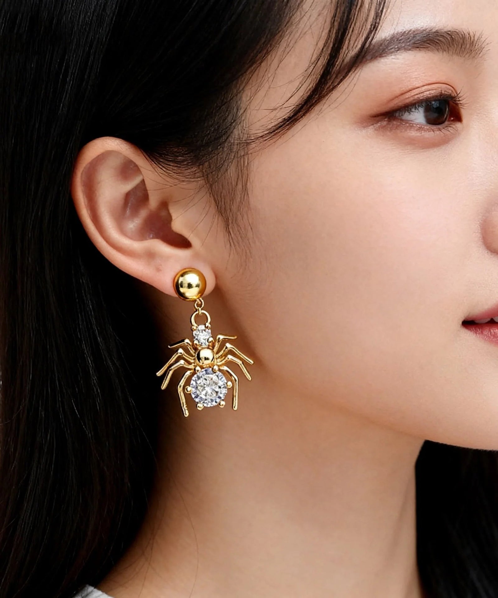 Boucles D'oreilles Pendantes Femme Design Araignée Contemporain 1