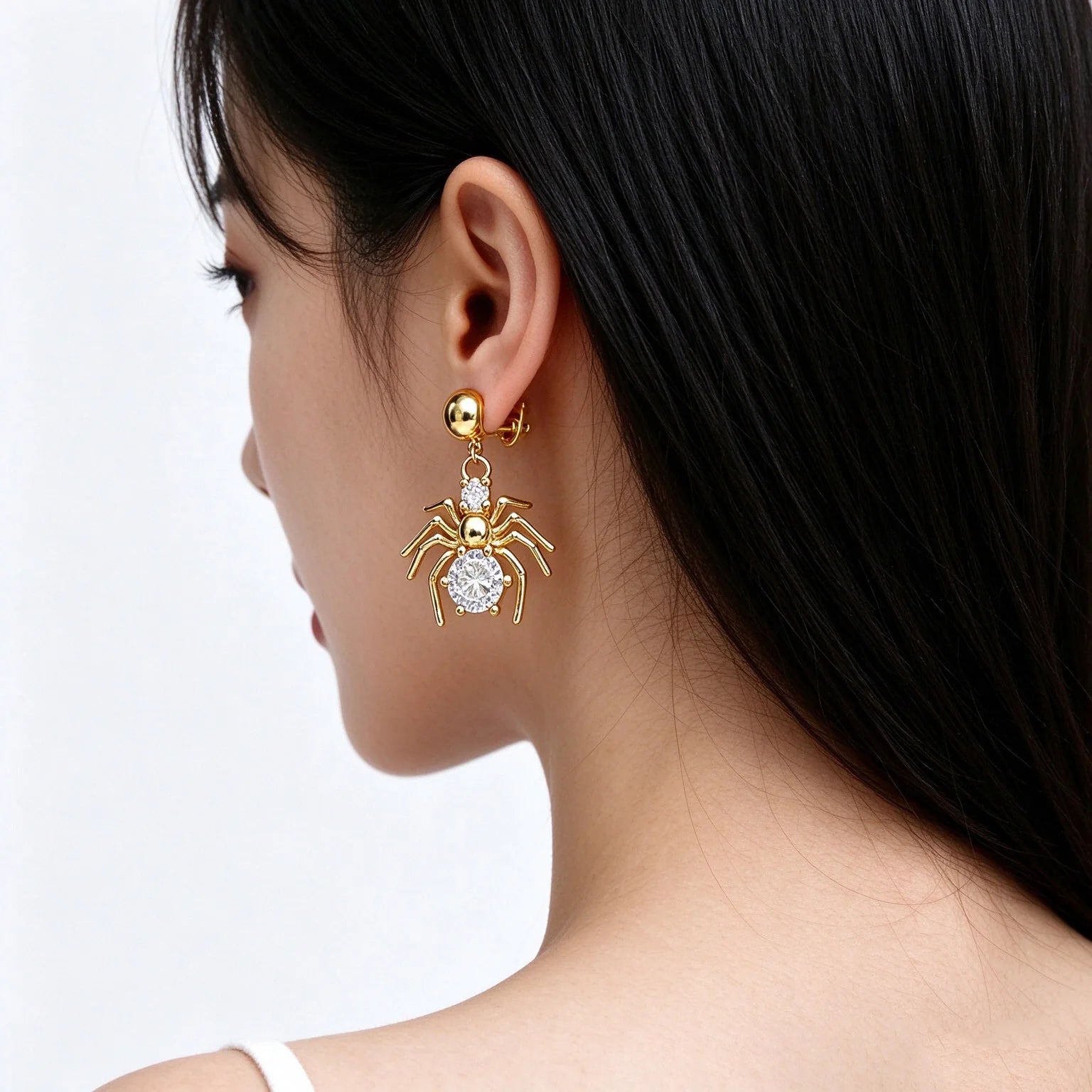 Boucles D'oreilles Pendantes Femme Design Araignée Contemporain 4
