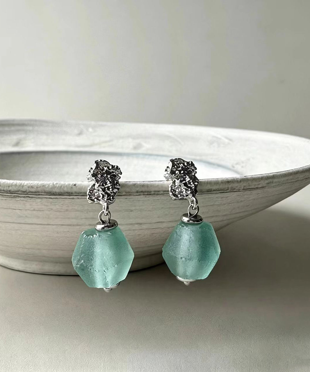 Boucles D'oreilles Pendantes Femme Style Bohème Avec Verre Vert 1