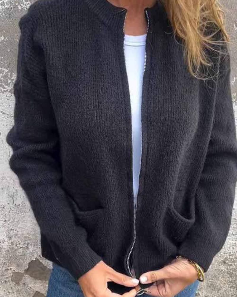 Cardigan Femme Zippé Moderne 3