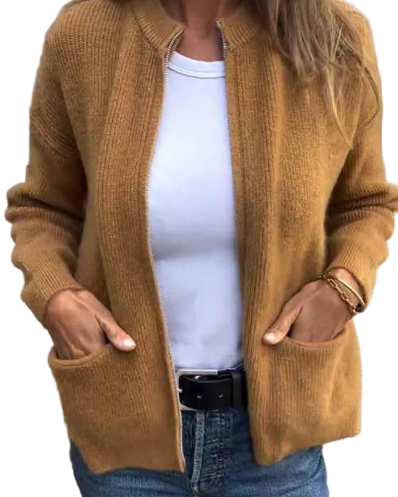 Cardigan Femme Zippé Moderne 4