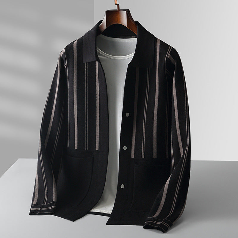 Cardigan Grand Rayé pour Homme 1