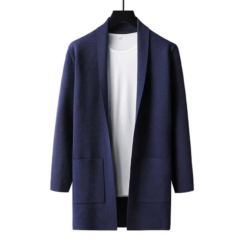 Cardigan Homme Col Châle Ouvert 5