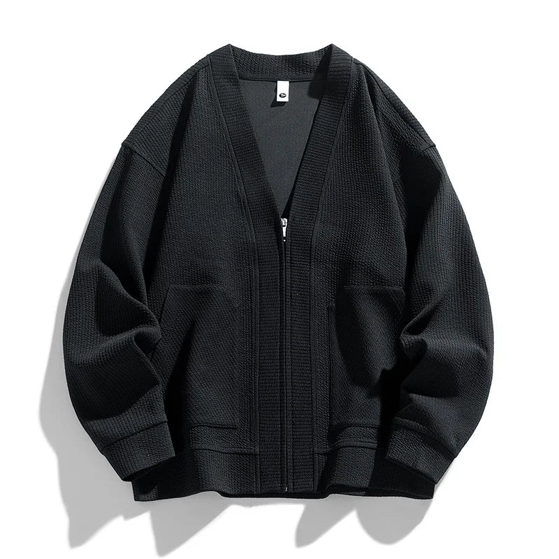 Cardigan pour Hommes Zippé Décontracté 0