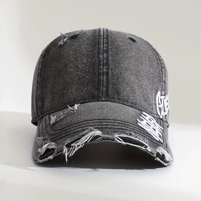 Casquette de baseball Denim Vieilli avec Broderie 3