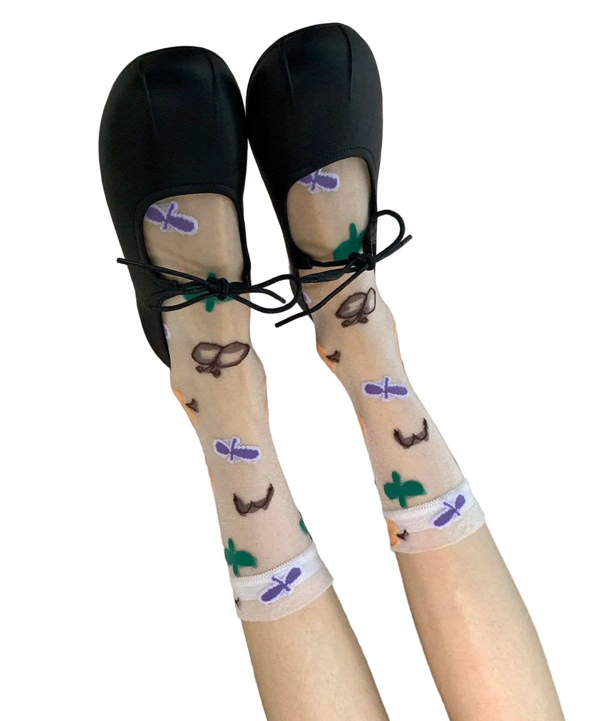 Chaussettes Mi-Mollet Femme Style Décontracté Transparentes 2
