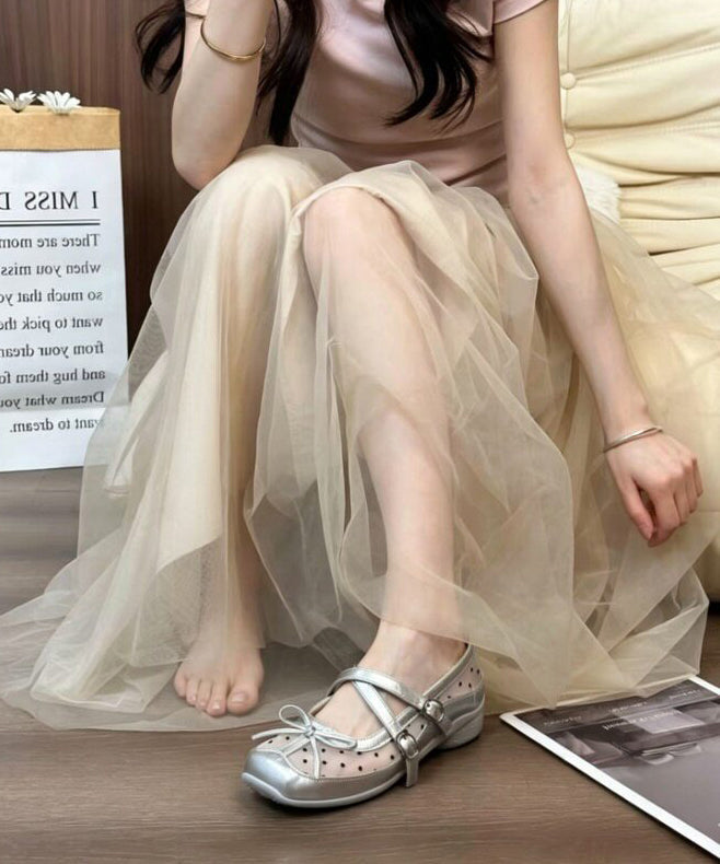 Chaussures à Talons Compensés avec Boucle et Nœud 0
