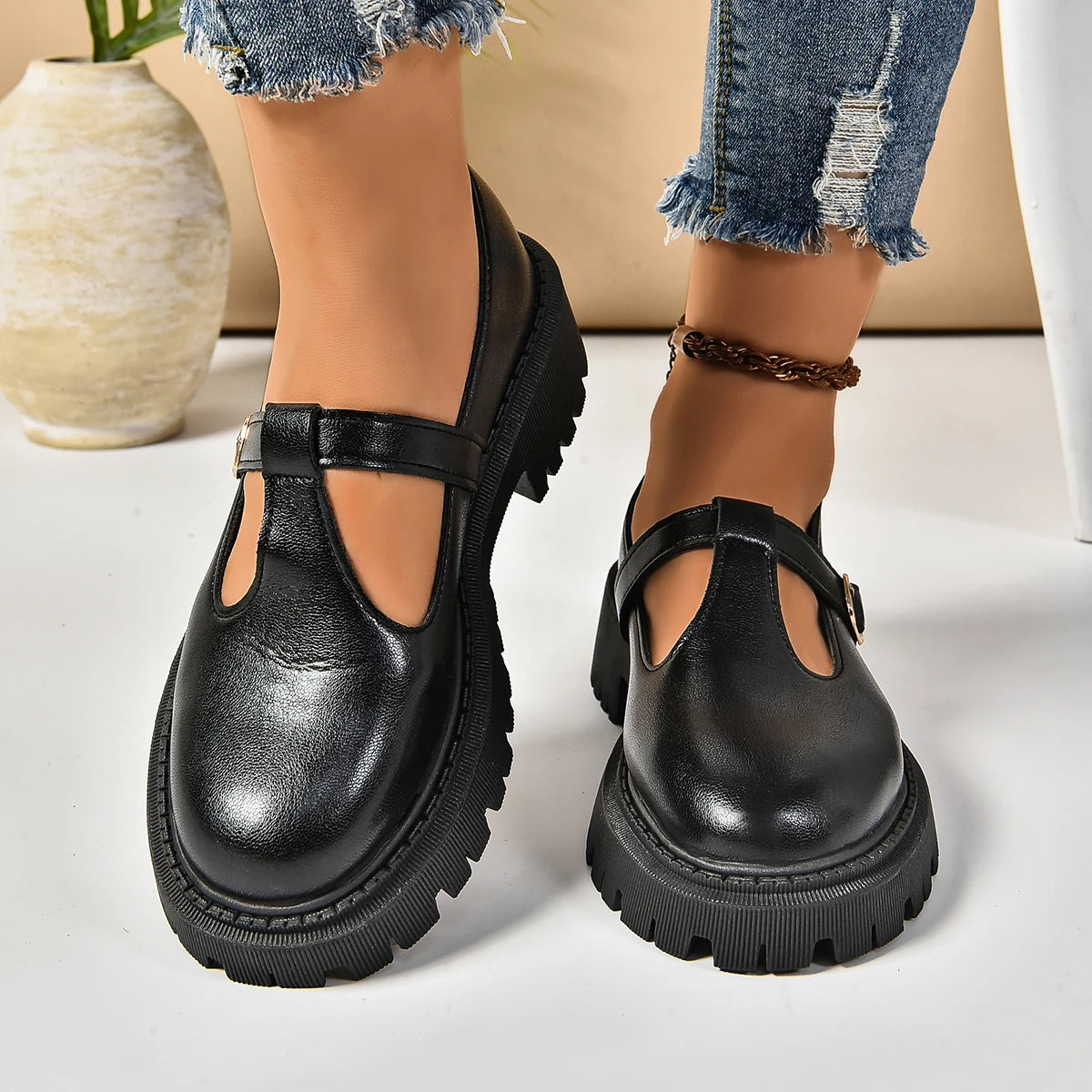 Chaussures à plateforme Femme Style Rétro 2