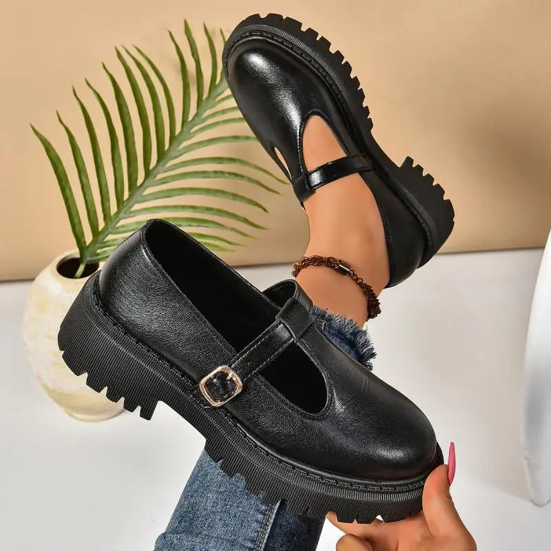 Chaussures à plateforme Femme Style Rétro 4