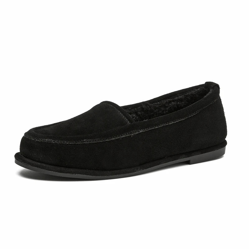 Chaussures d'hiver pour femmes Mocassins à talons bas 1