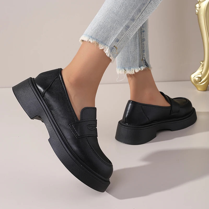 Chaussures pour femmes Mocassins à semelles épaisses 4